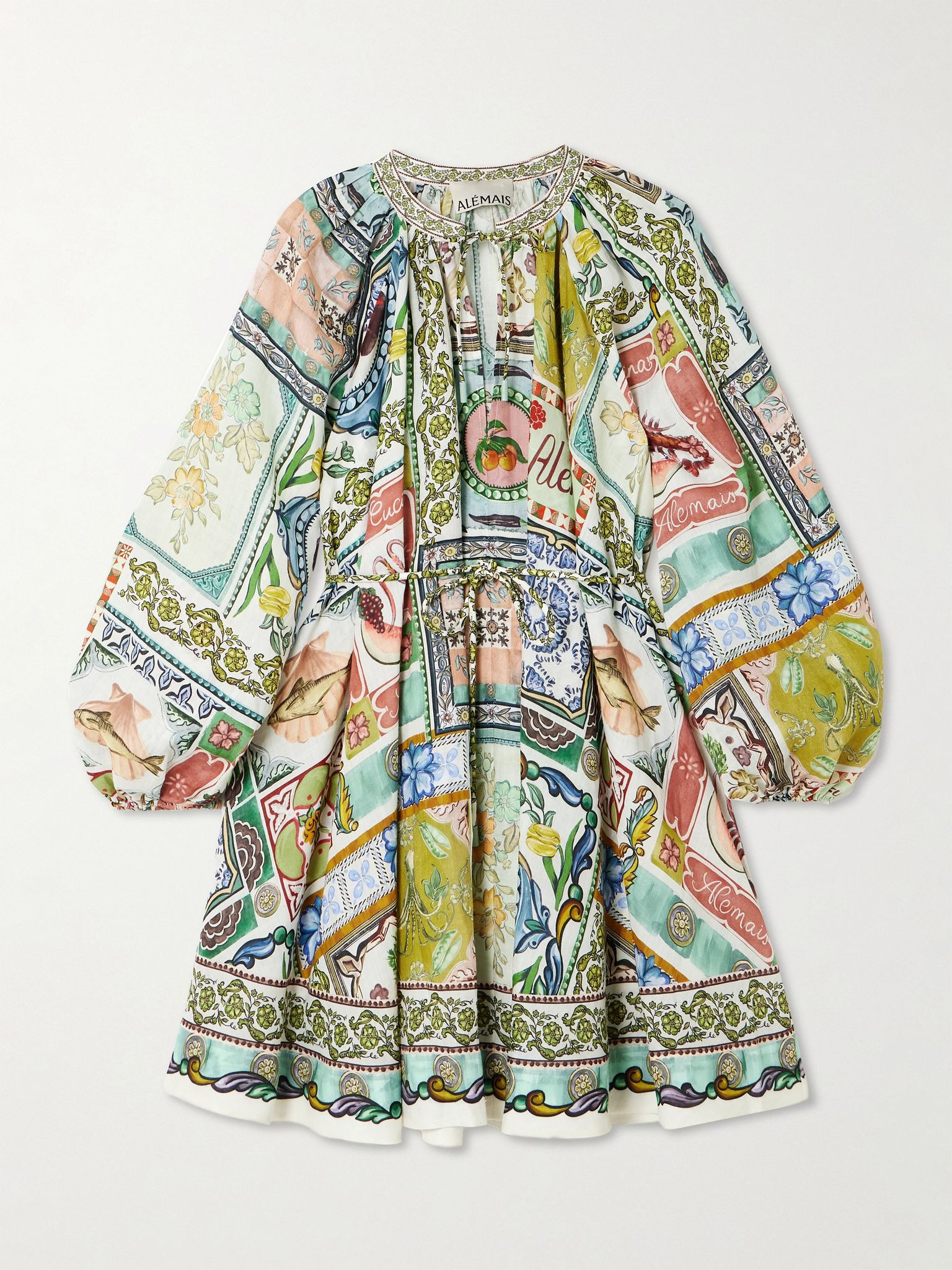 Tommasina printed ramie mini dress Multi - 1