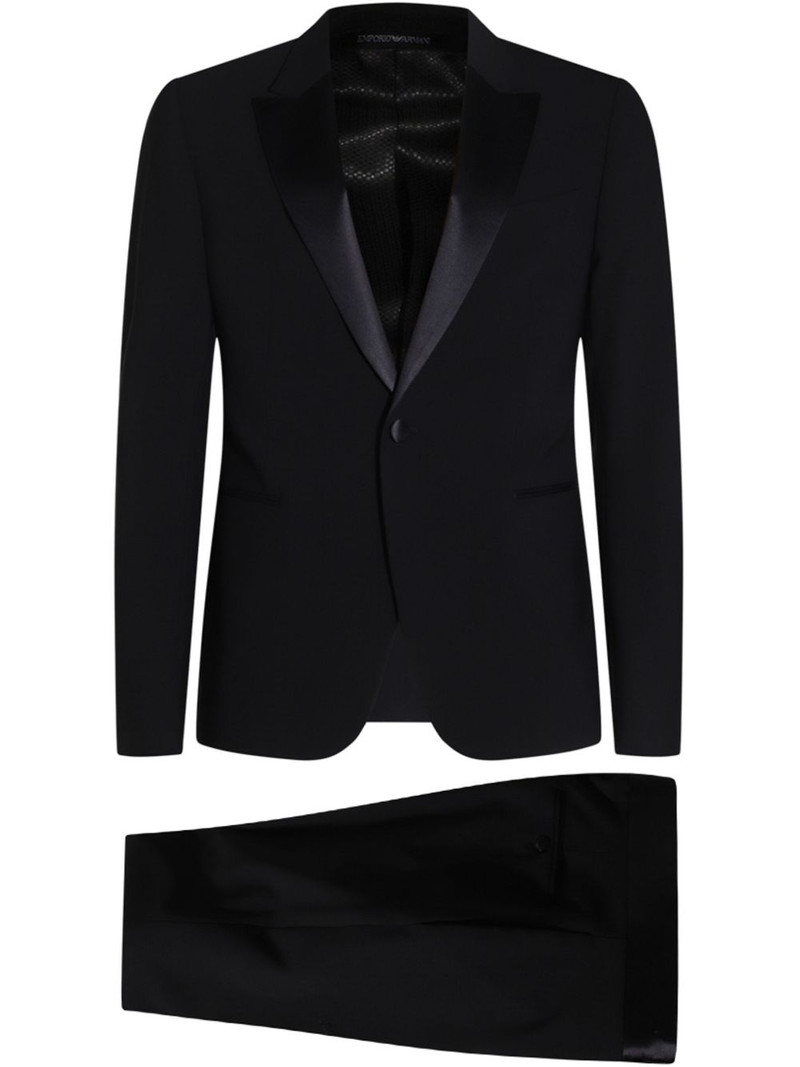 satin-trim suit 1