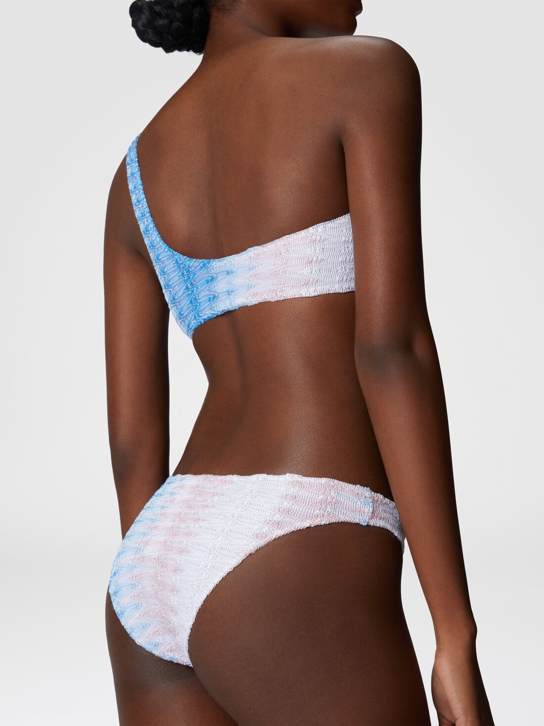 Dégradé lace one-shoulder bikini - 5