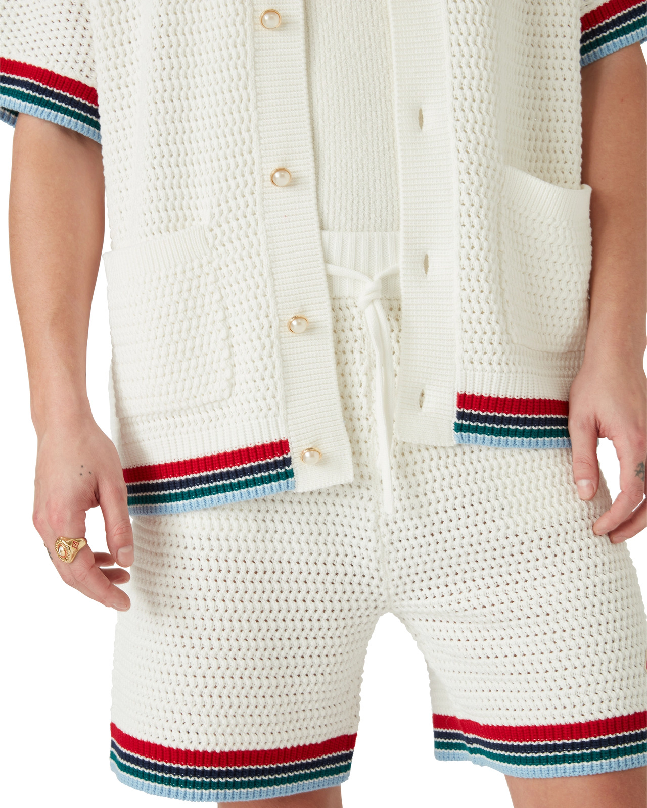 Crochet Sporty Shorts | Casablanca Paris - 4