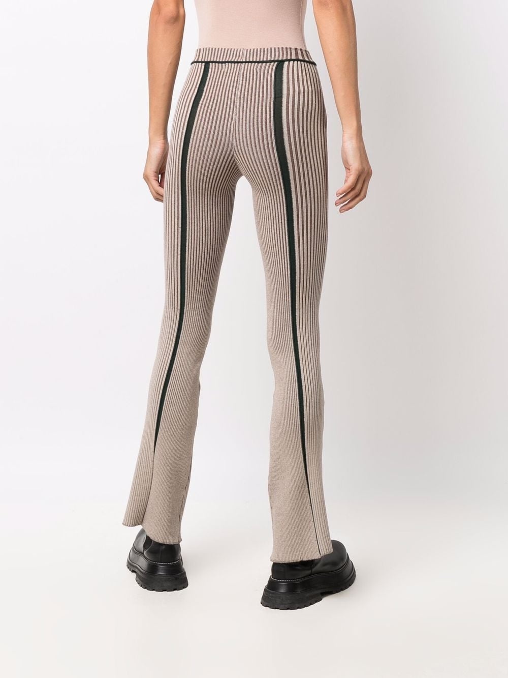 striped flared leggings - 4