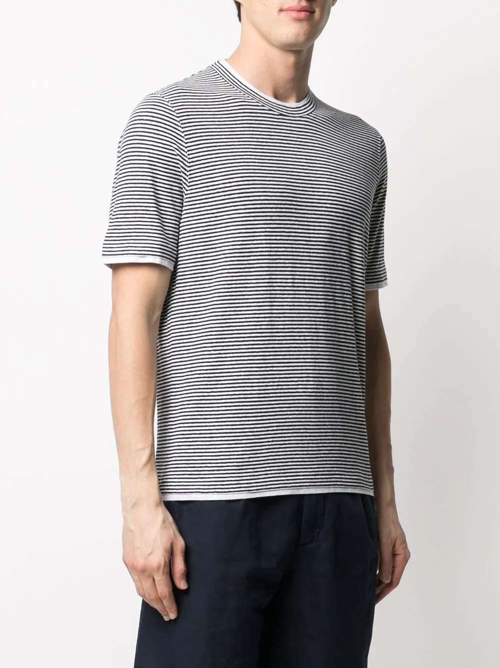 striped crew-neck T-shirt - 2