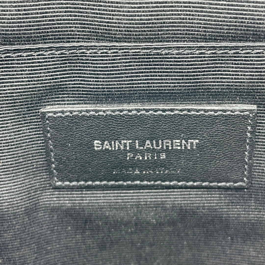 Saint Laurent Paris SLP Zip Star Pouch - Silver/Red - 8