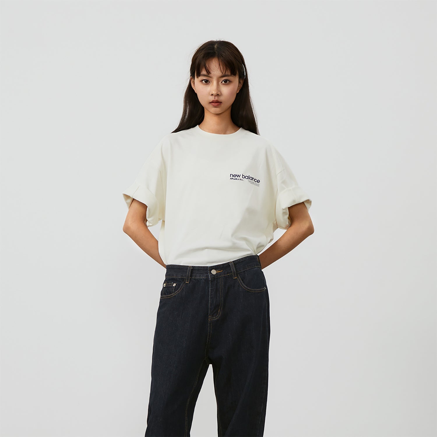 New Balance Wordmark Logo T-Shirt 'White' AMT42301-CIC - 3