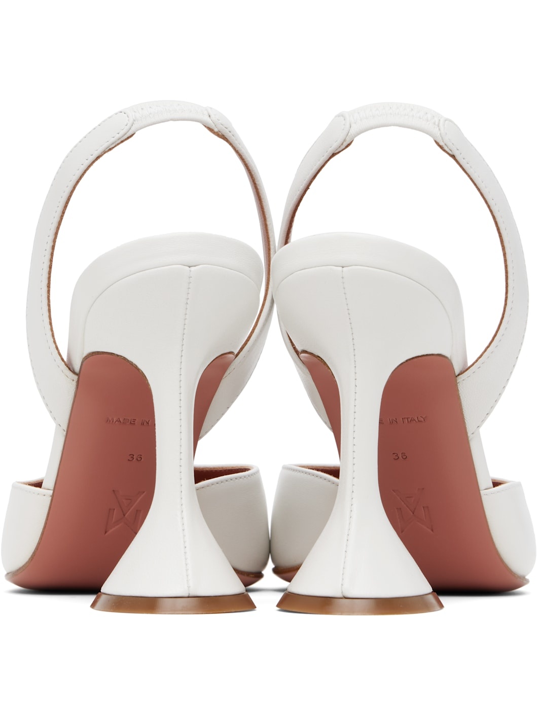 White Holli Sling 95 Heels - 2