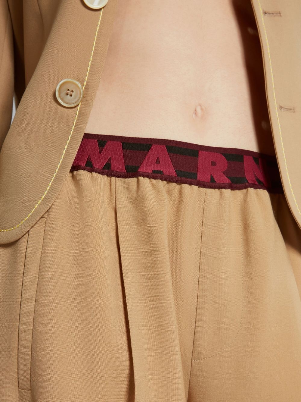 logo-print palazzo trousers - 4