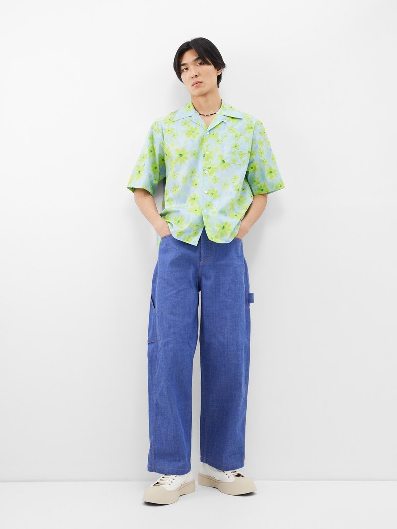 Floral-print cotton short-sleeved shirt - 2