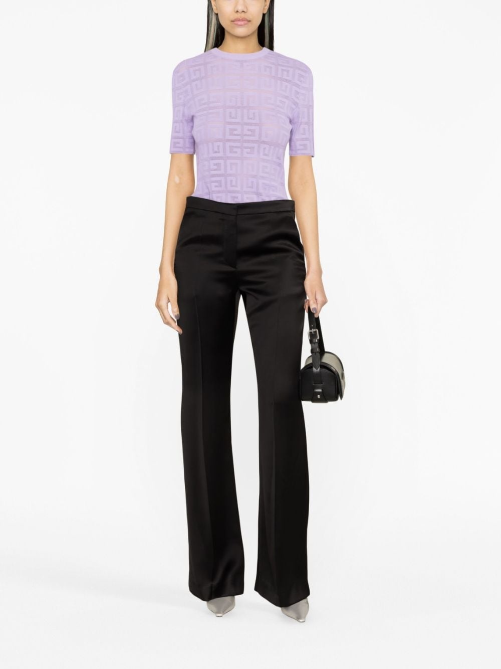 flared cotton trousers - 2