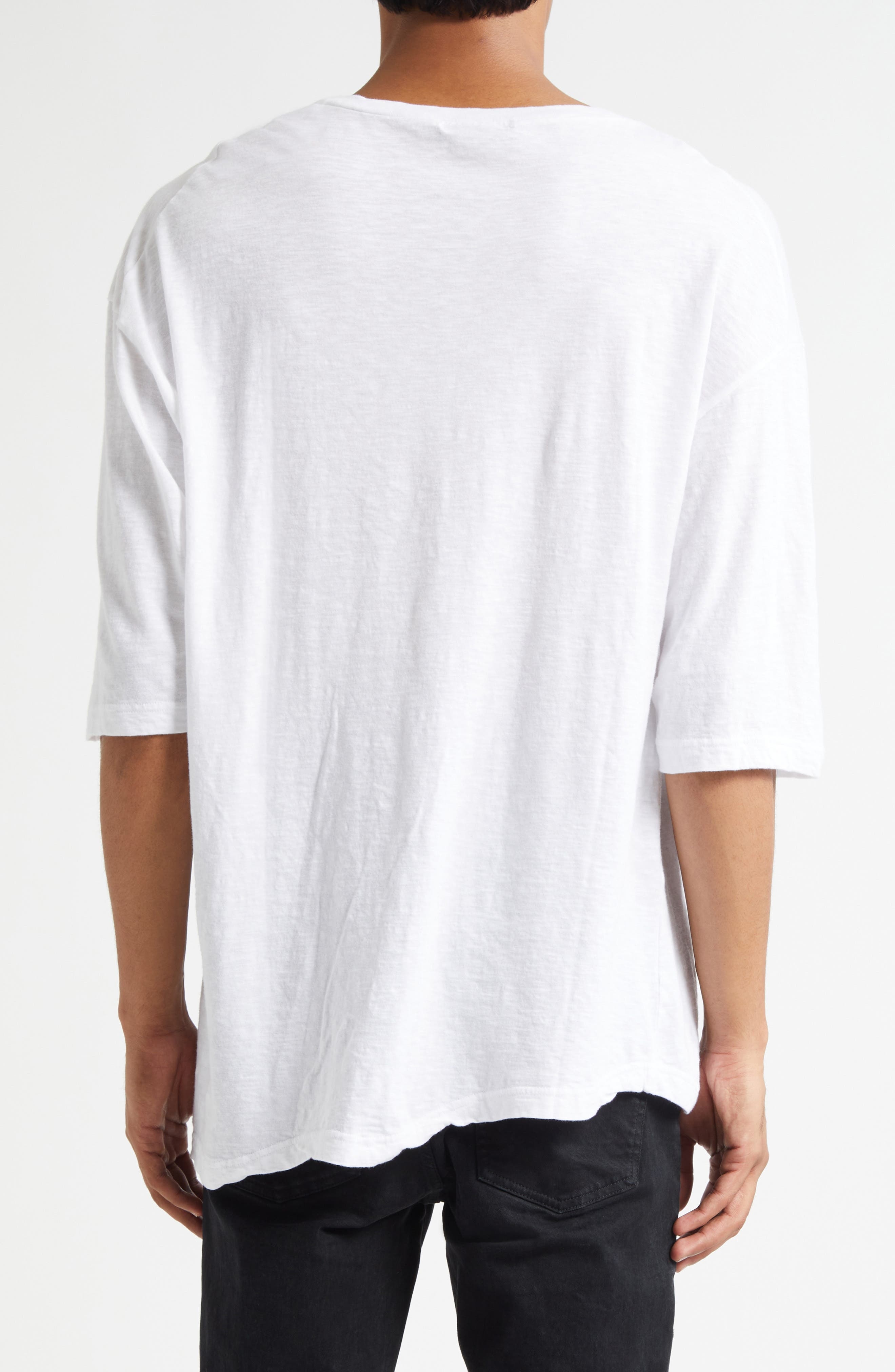 Undercover Karma Asymmetric Oversize Graphic T-Shirt in White at Nordstrom - 3