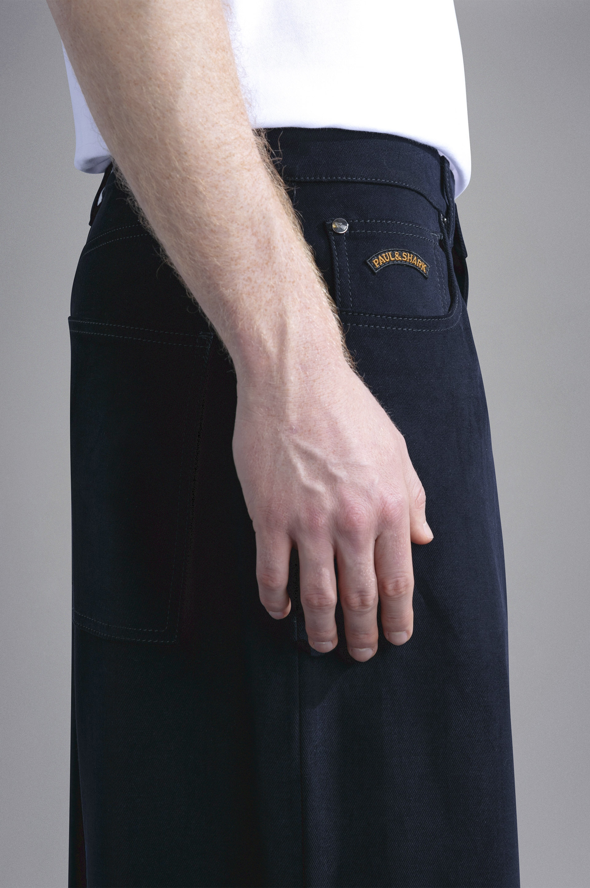 STRETCH COTTON 5-POCKETS TROUSERS - 4