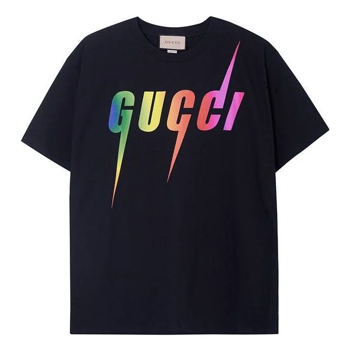 GUCCI GUCCI Rainbow Gucci Blade Tee 'Black' 616036-XJFF9-1152