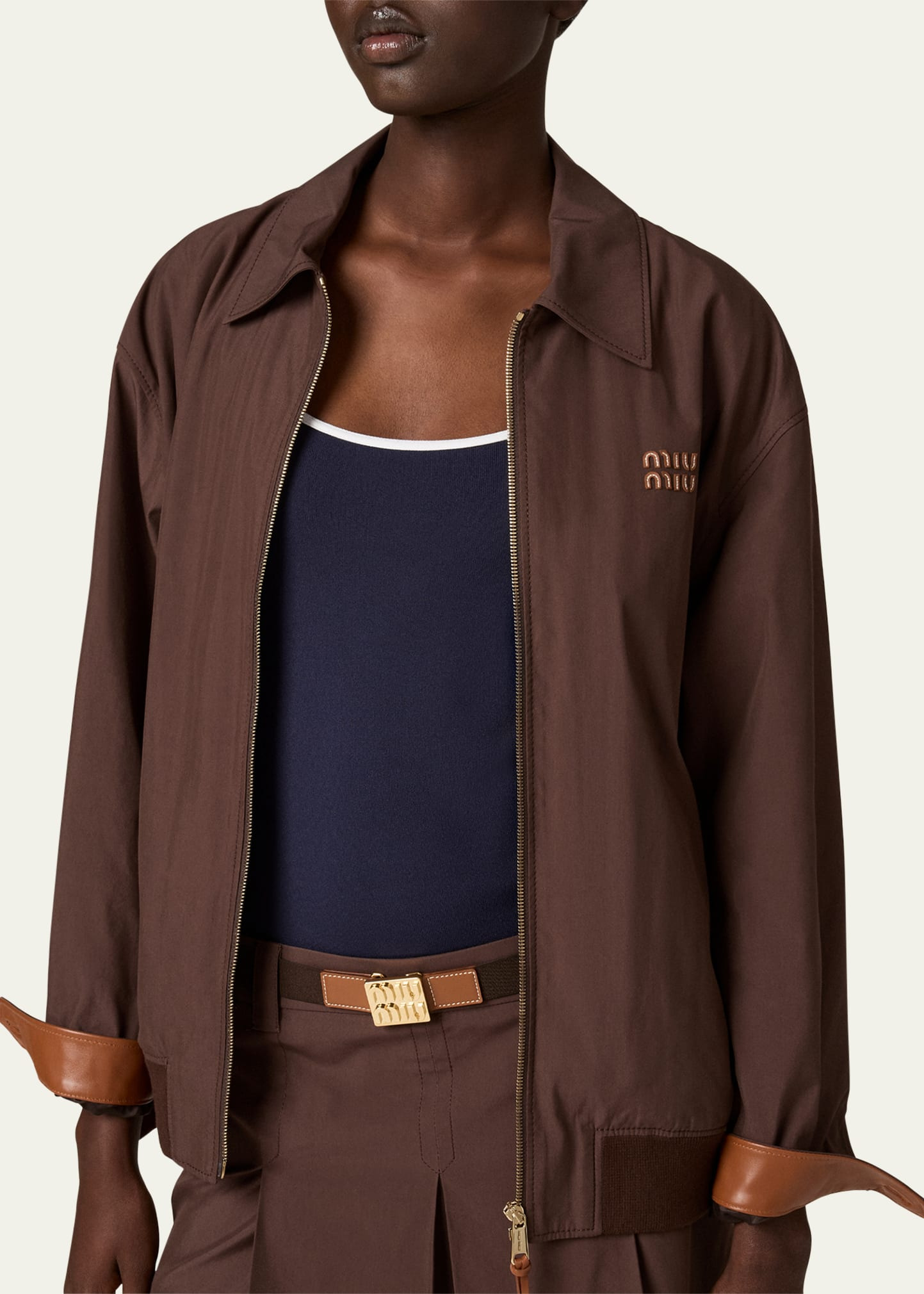 Panama Leather-Trim Jacket - 4