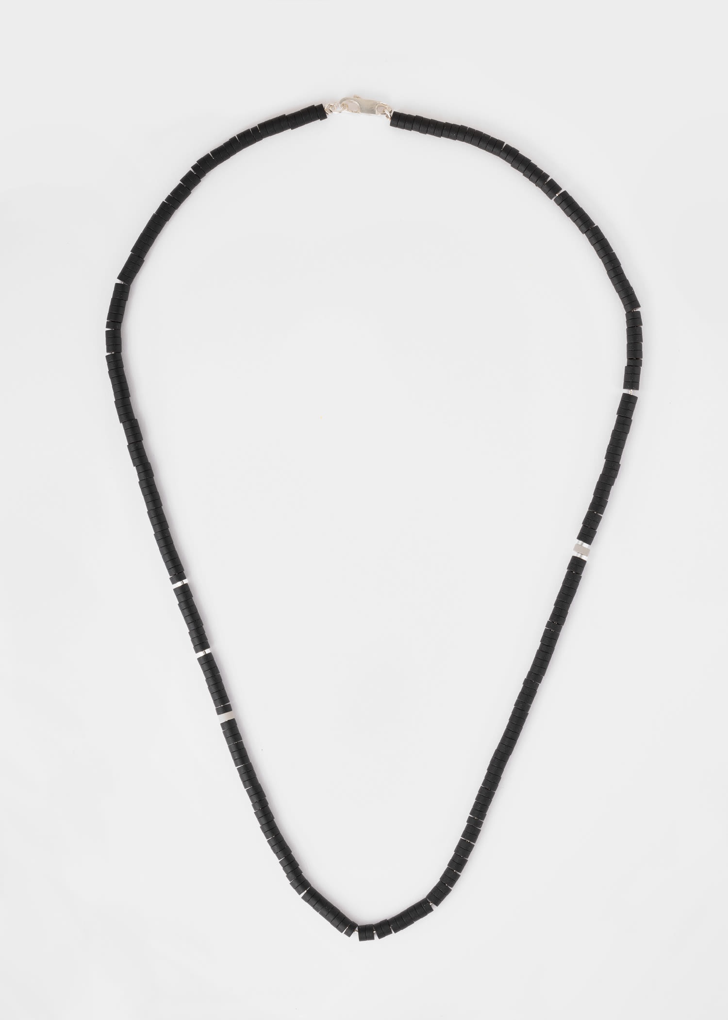 Hematite Bead Silver Necklace by Helena Rohner - 5
