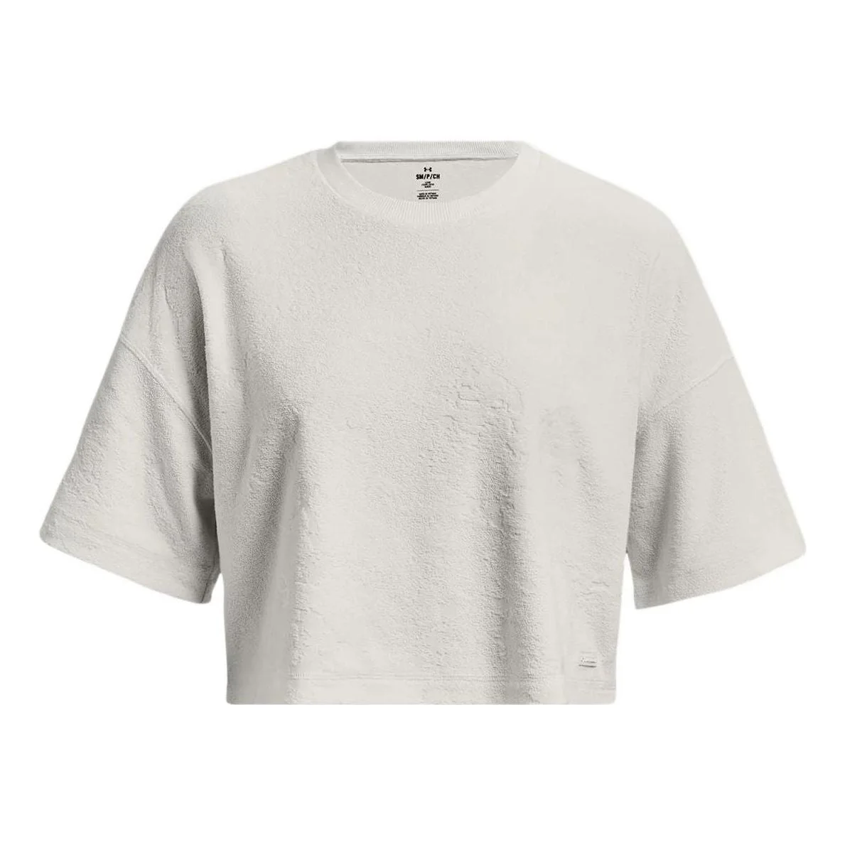 (WMNS) Under Armour Journey Terry Cropped T-shirt 'Grey' 1376914-006 - 1