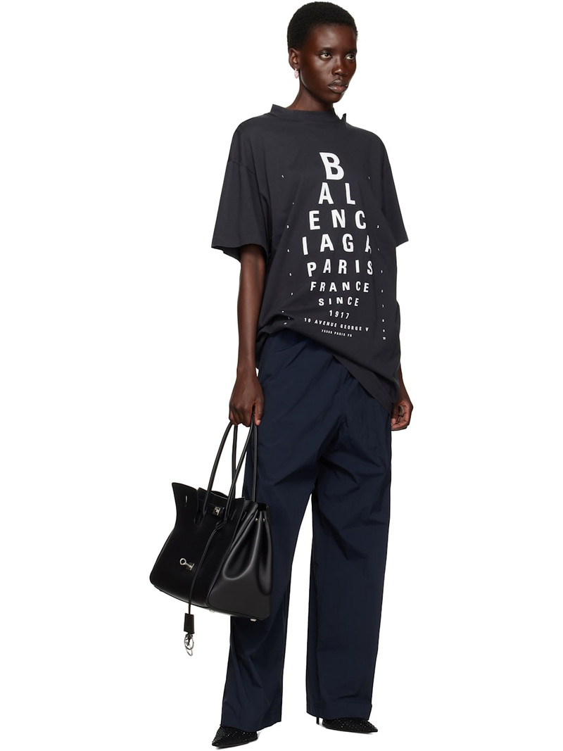 BALENCIAGA Black Optical Oversized T-shirt outlook