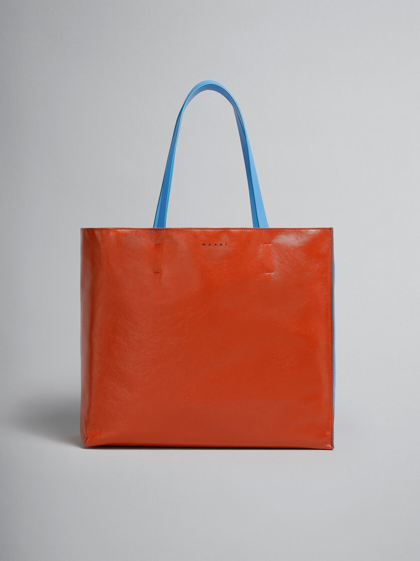 MUSEO SOFT BAG IN BROWN AND BLUE LEATHER - 1