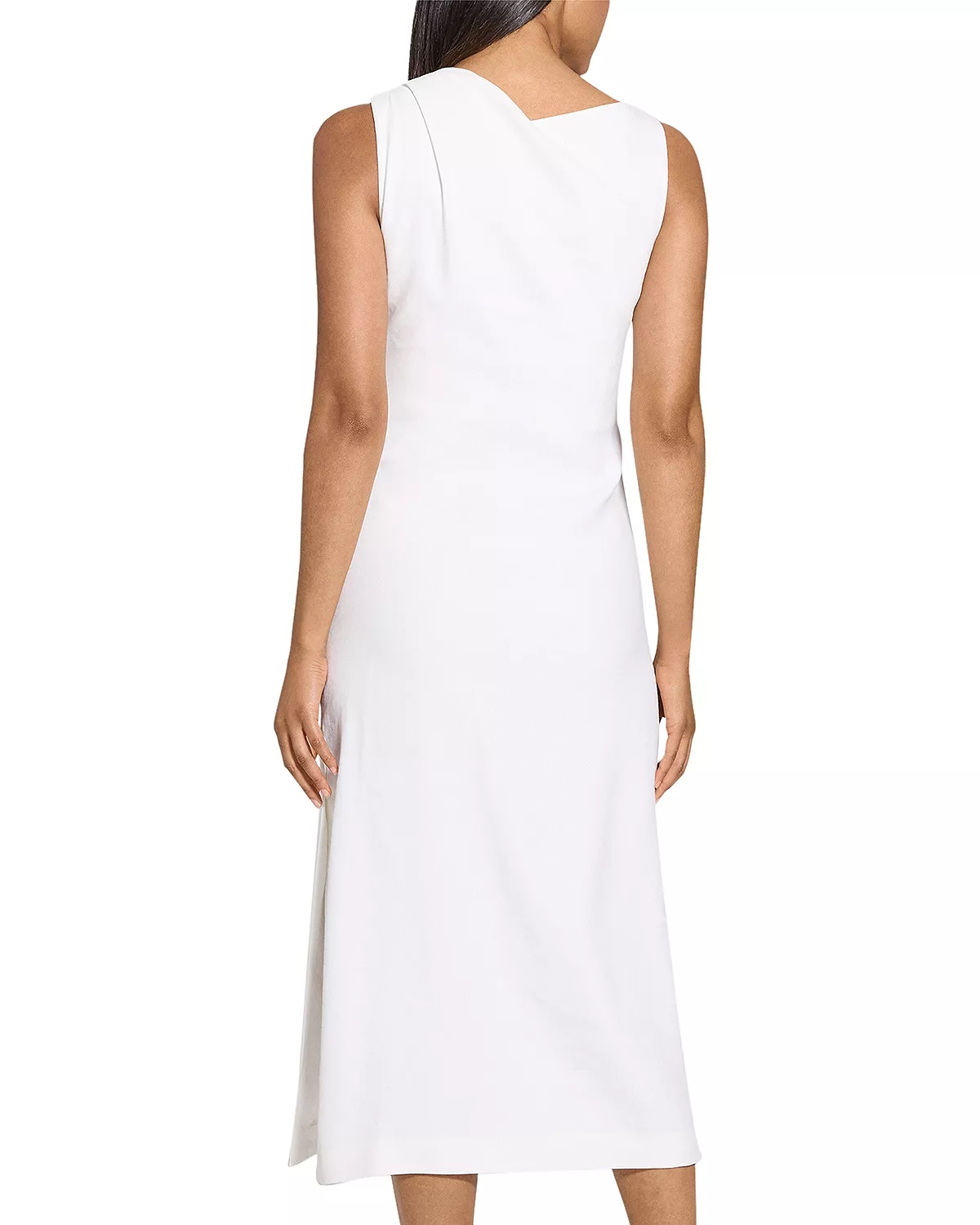 Shoulder Draped Midi Dress - 5