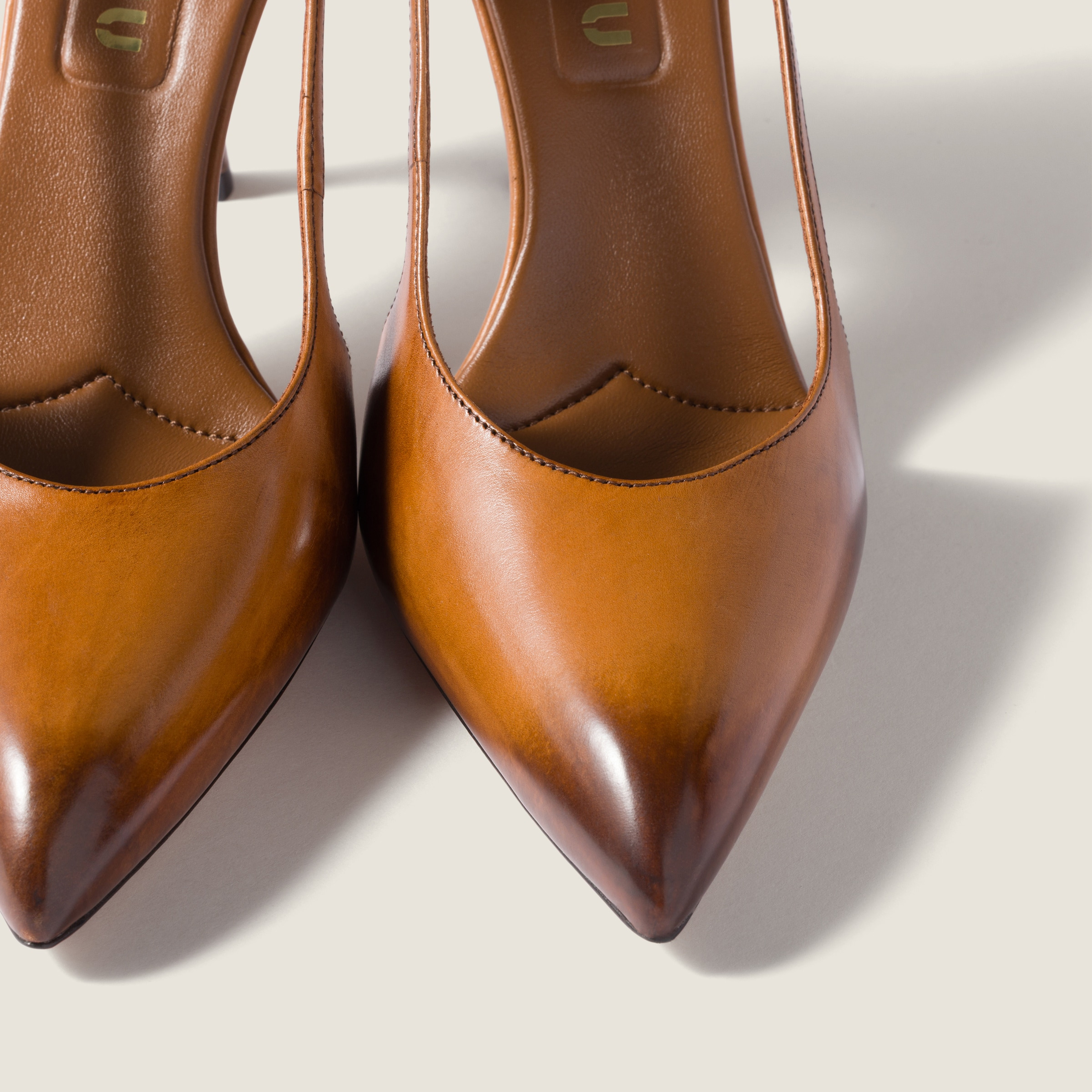 Leather slingback pumps - 4