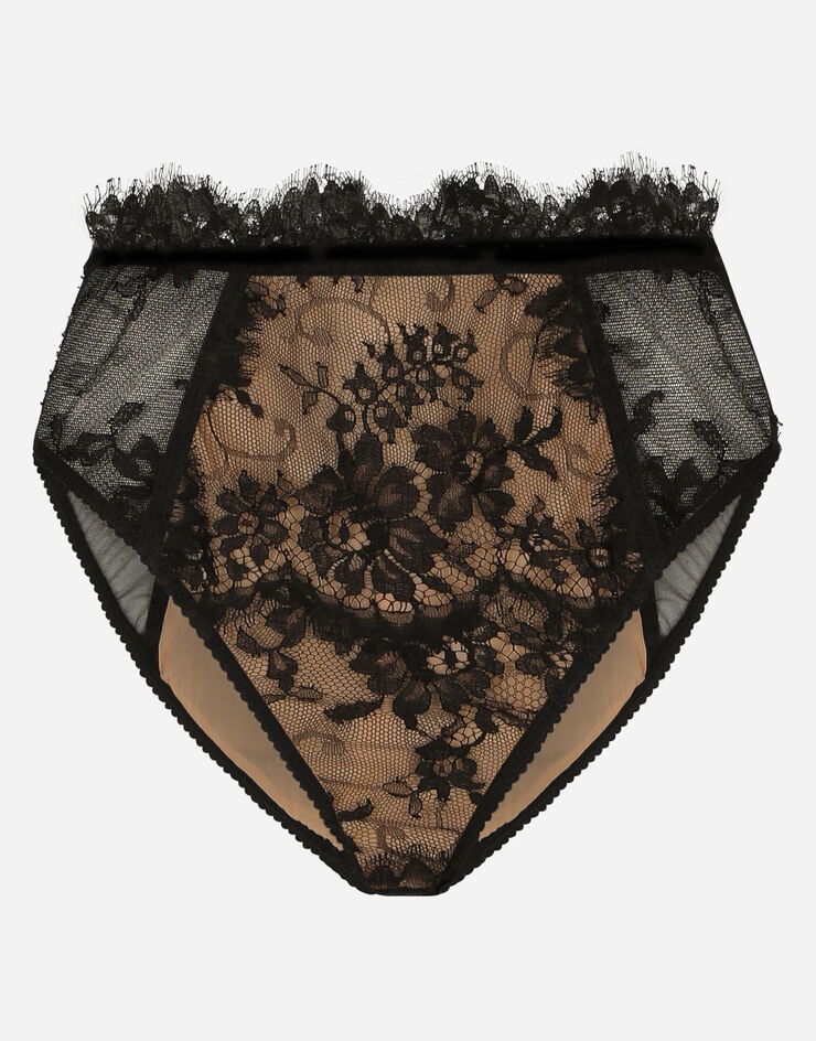 High-waisted lace briefs - 1