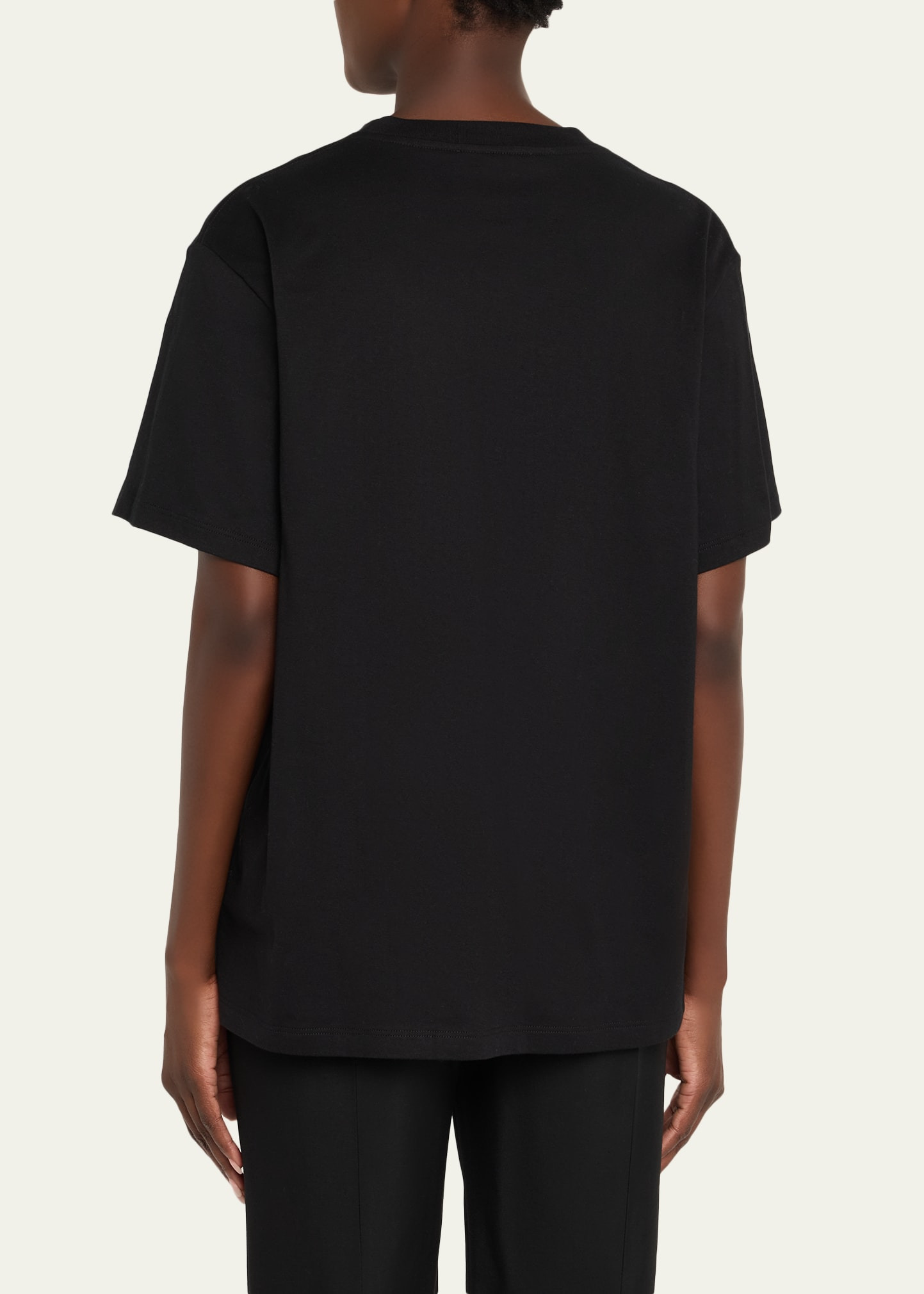 Chain Logo Embroidered T-Shirt - 3