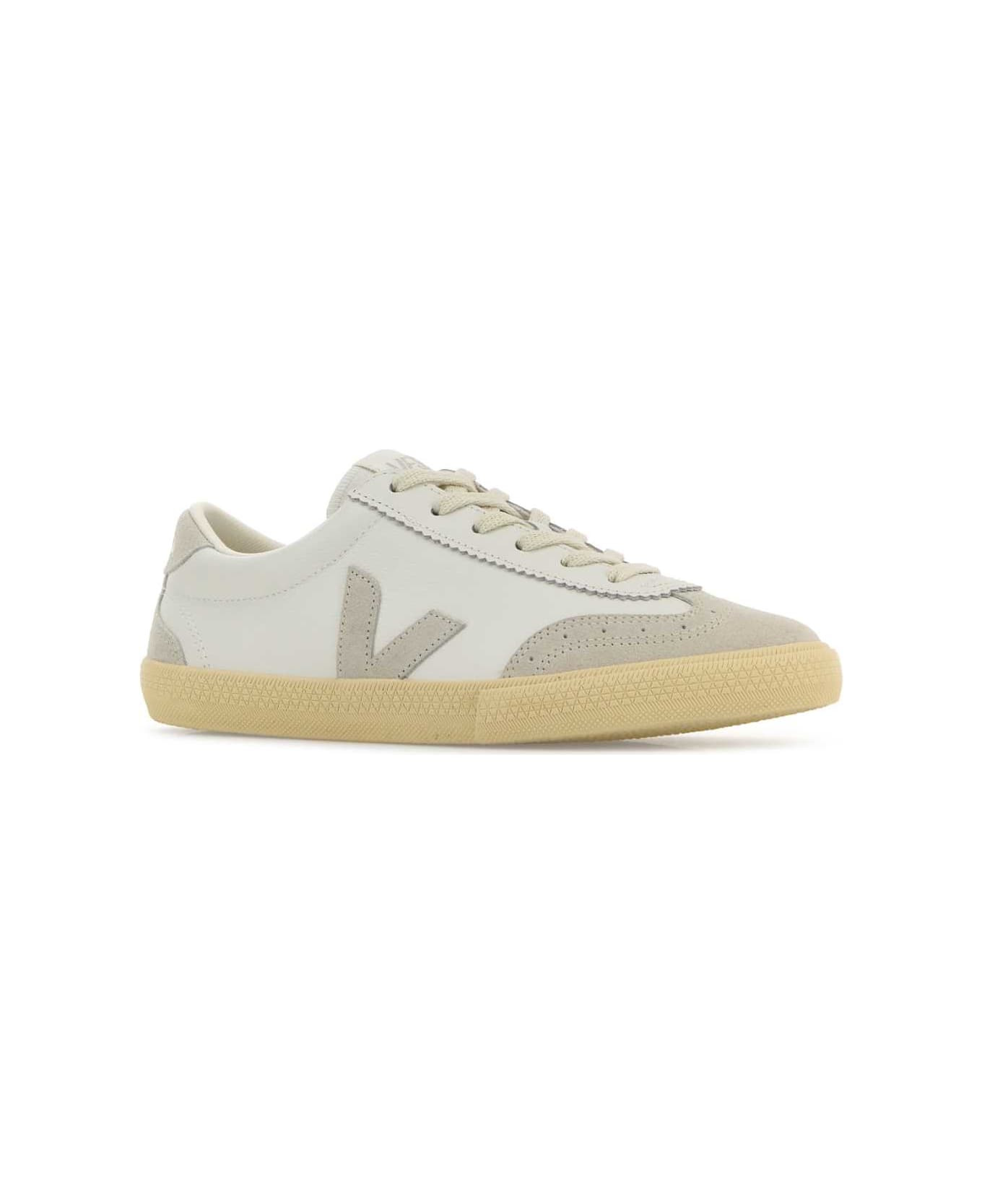 White Leather Volley O.t. Sneakers - 2