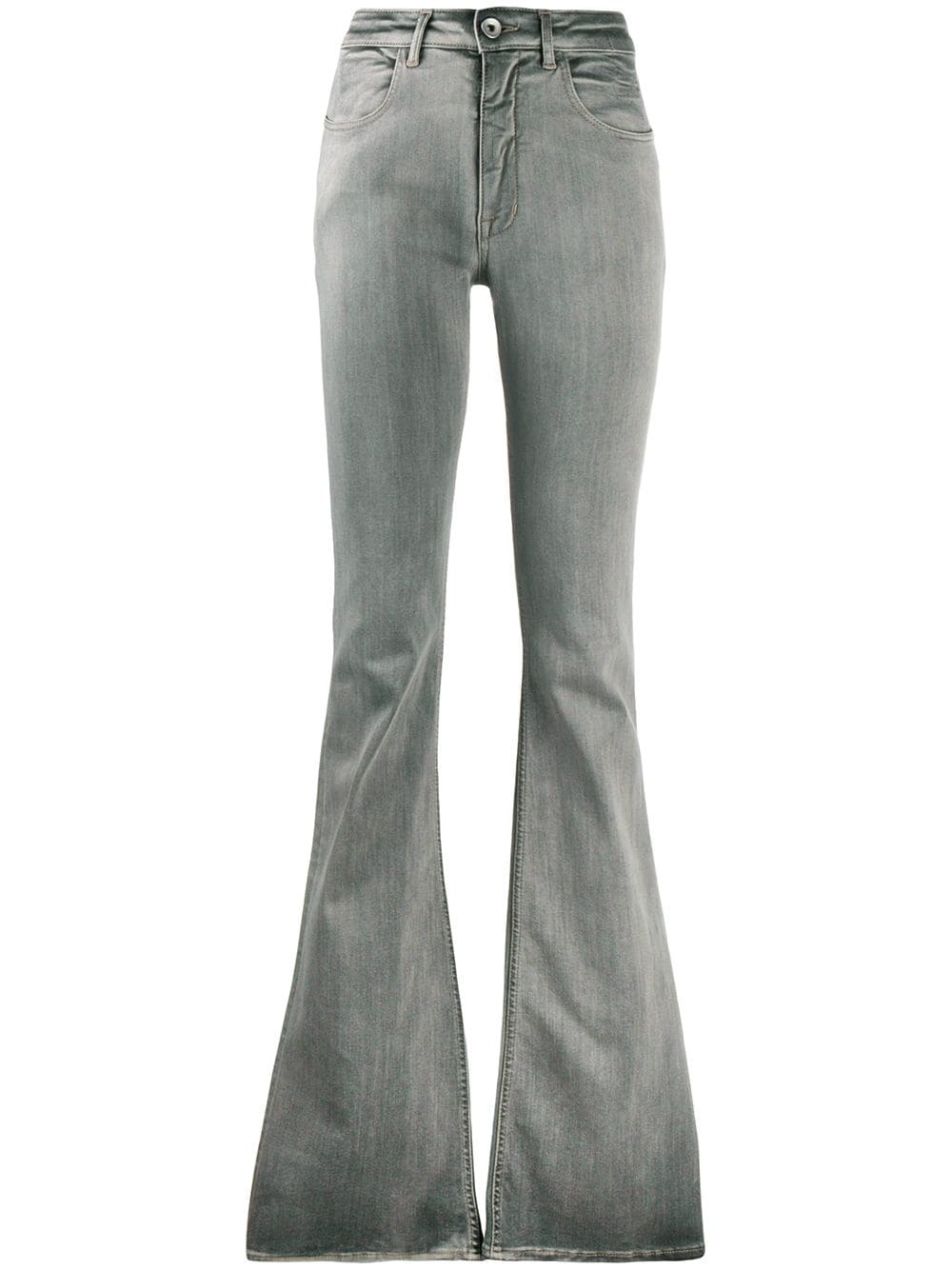 flared light wash jeans - 1