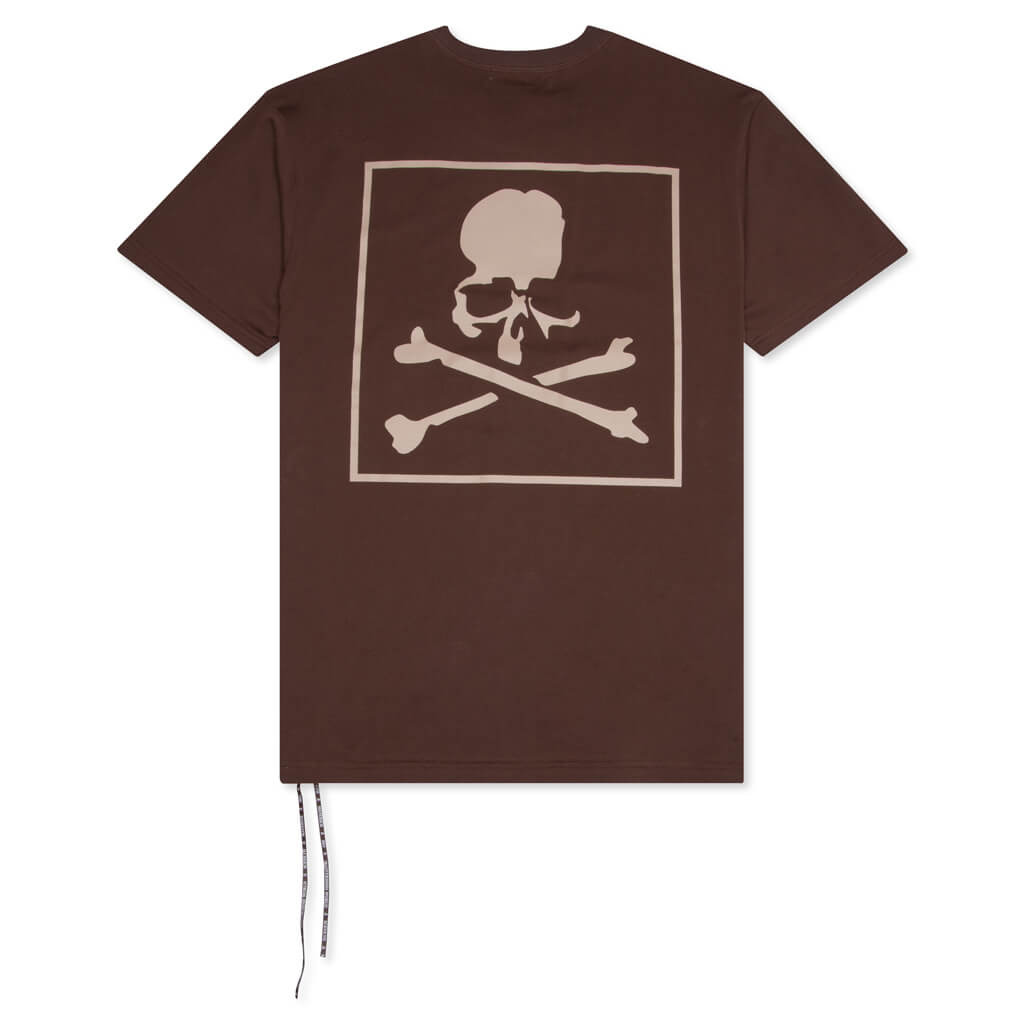 MASTERMIND WORLD BOXED LOGO S/S T-SHIRT - BROWN - 2