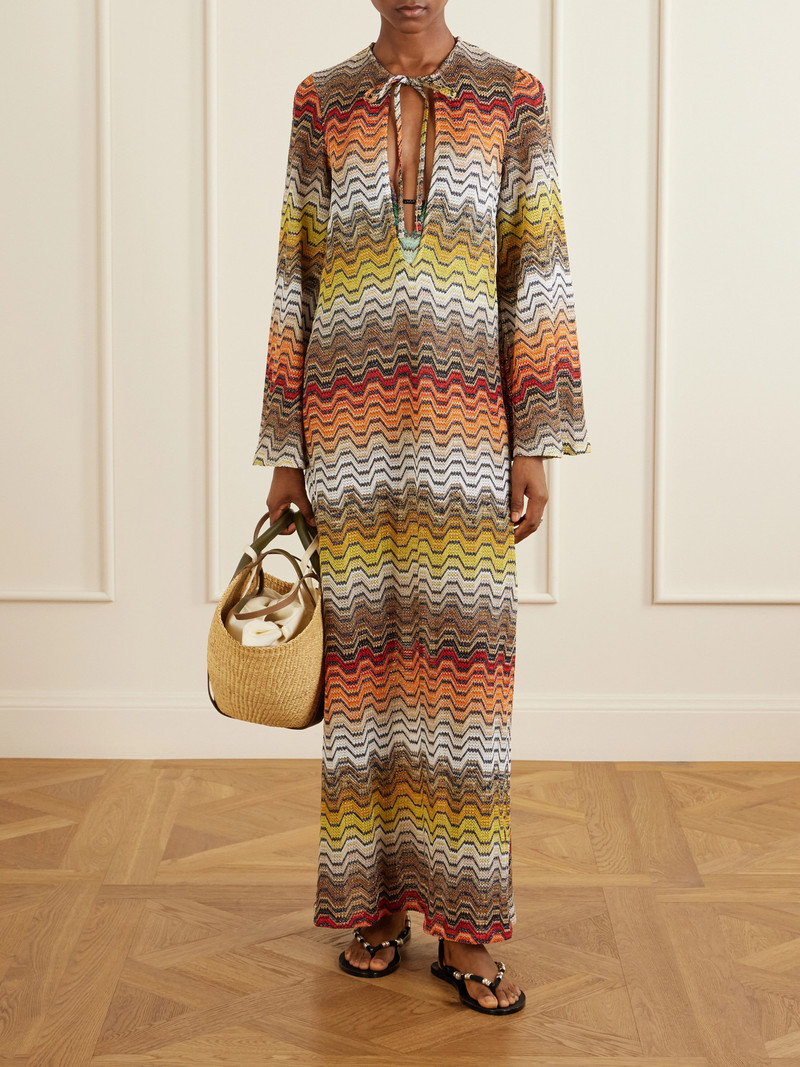 Missoni Mare Striped Metallic Crochet-knit Coverup outlook