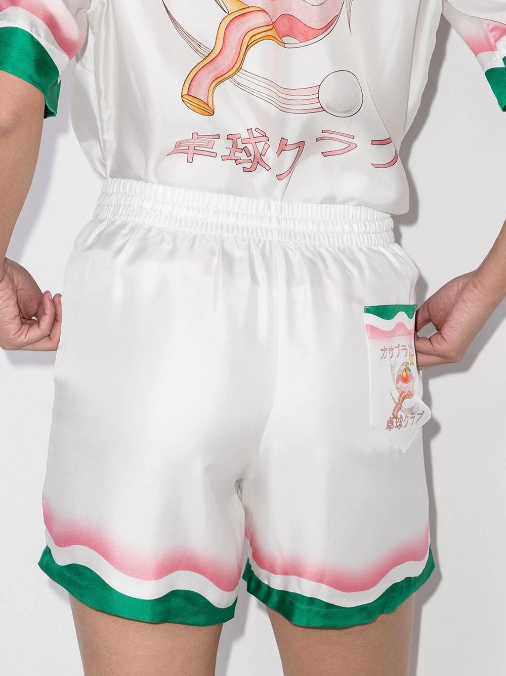 Le Jeu de Ping Pong wave-print shorts - 3