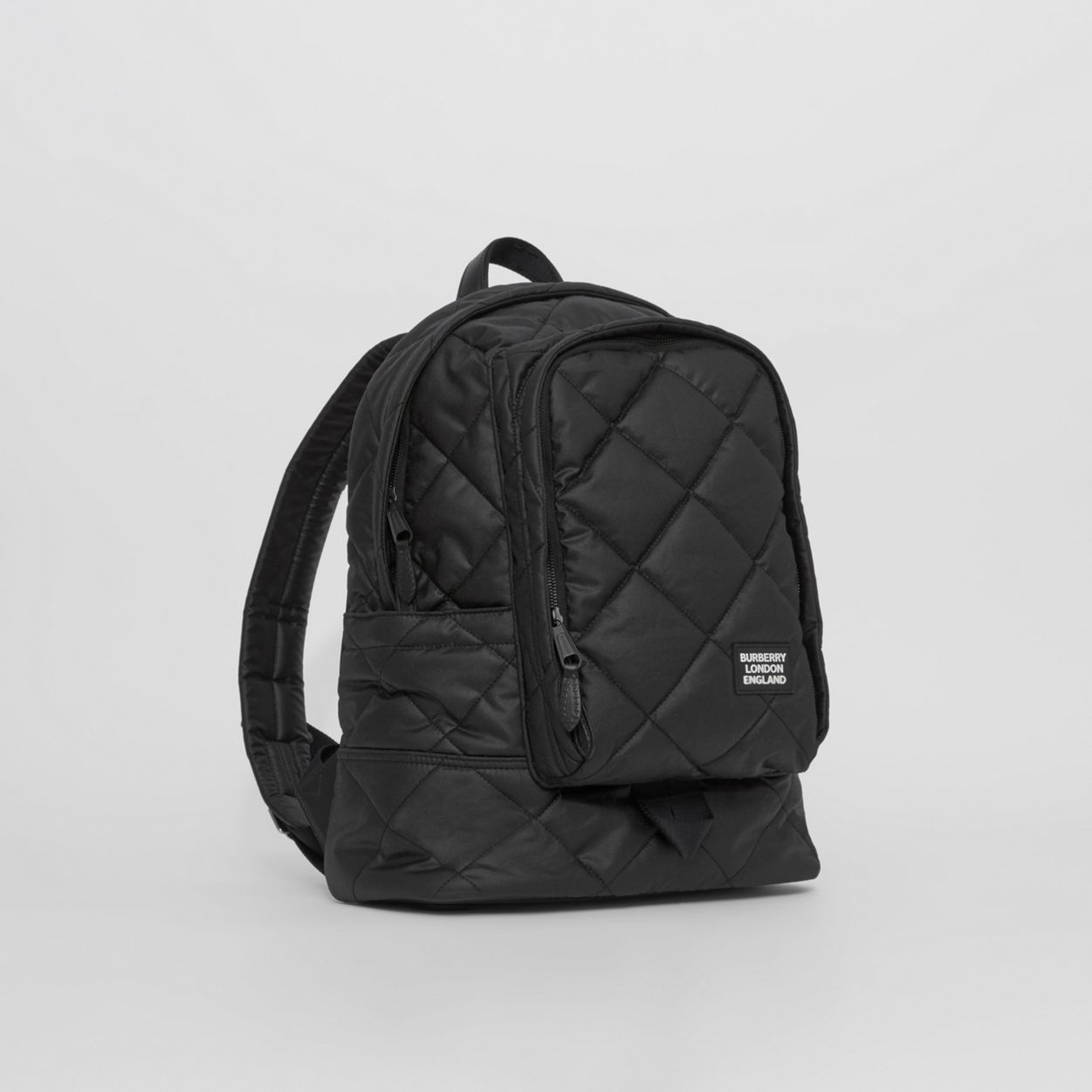 Large Diamond Quilted Cotton Backpack - 7