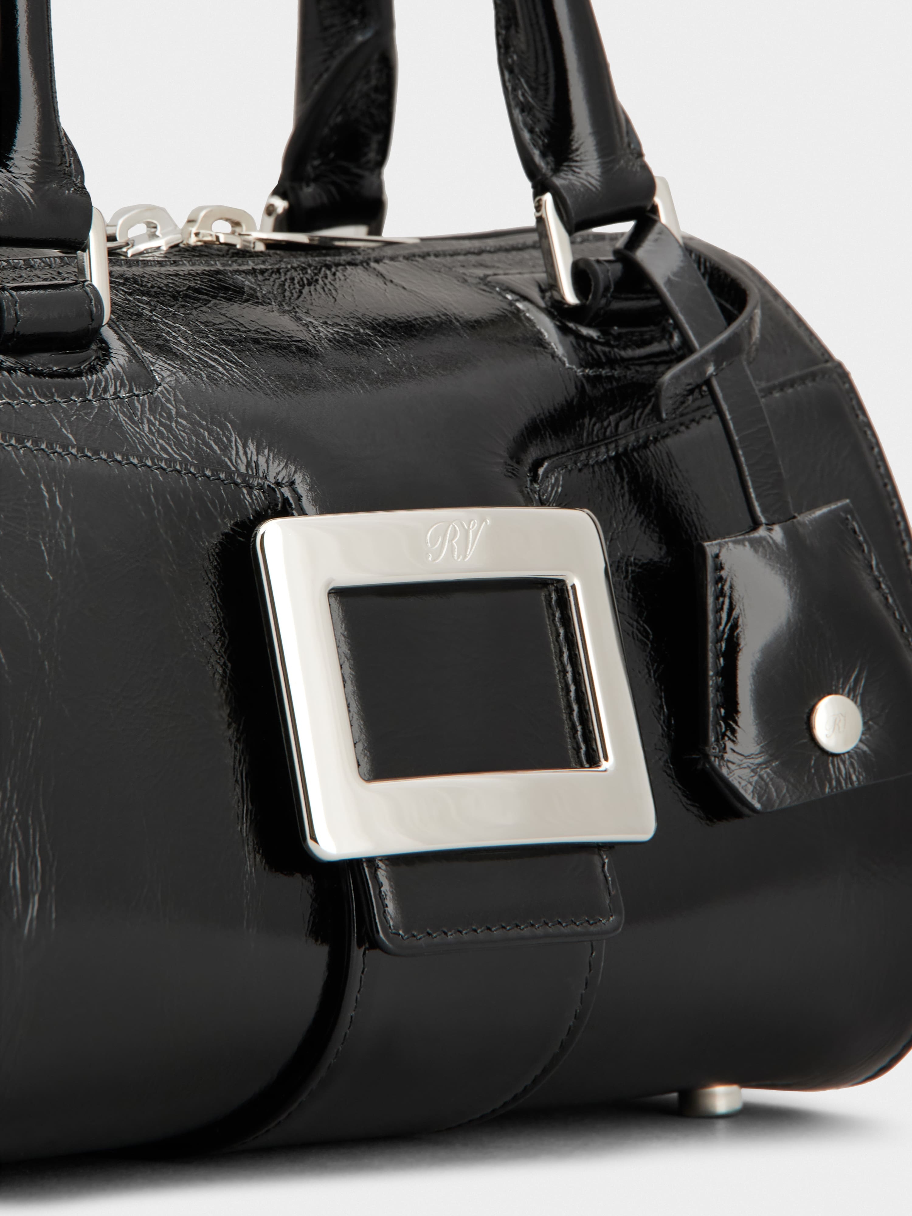 Roger Vivier Belle Vivier Mini Bowling Bag in patent leather