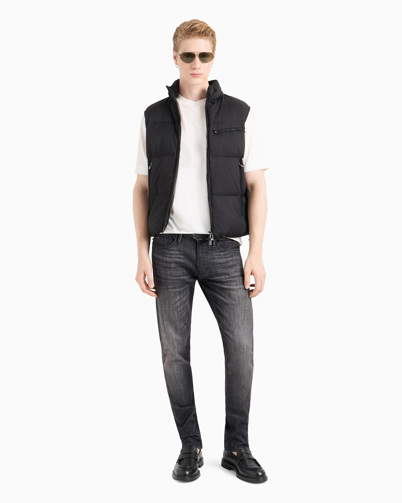 EMPORIO ARMANI J75 Slim-fit, rinse-washed stretch denim jeans outlook