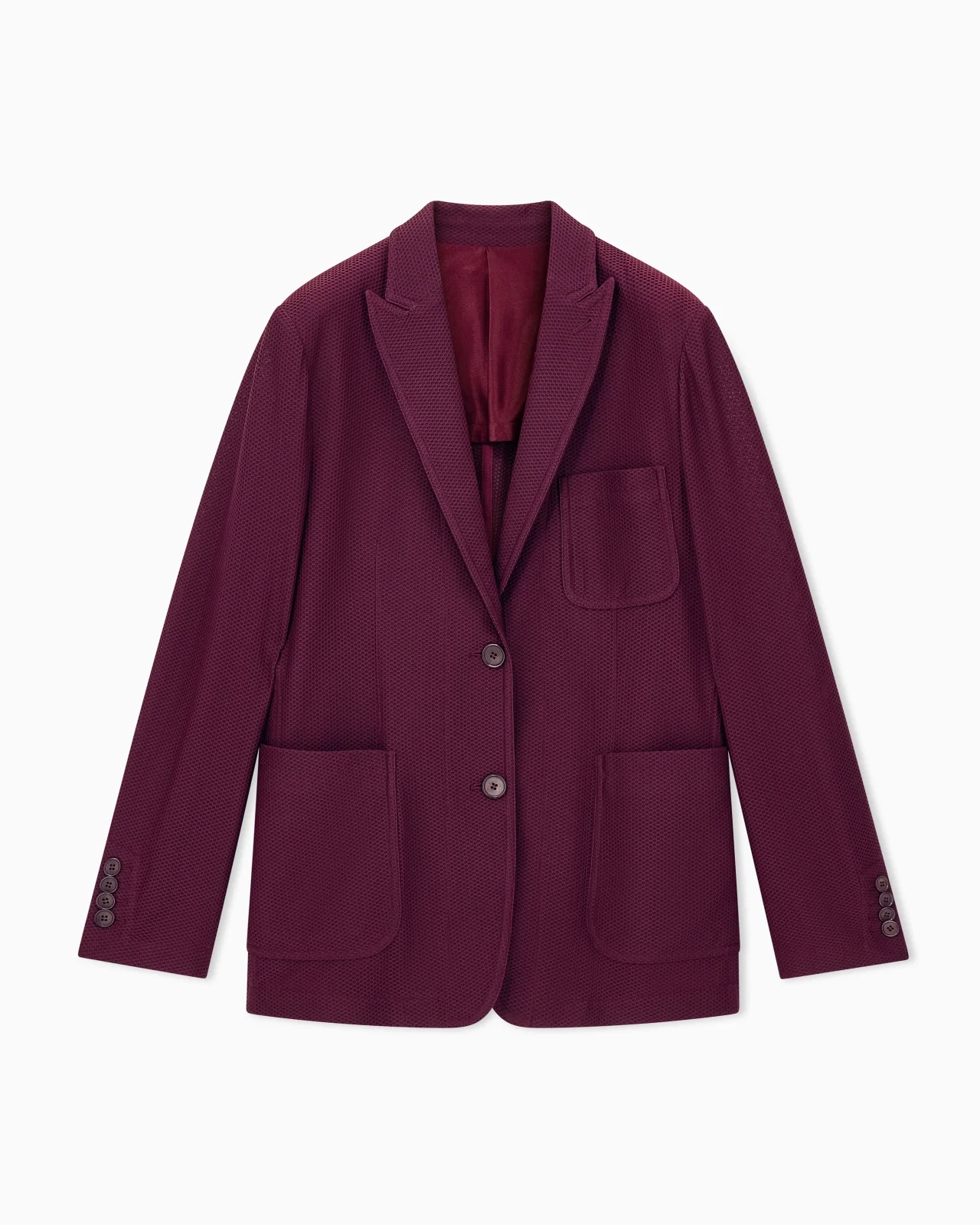 BLAZER REGULAR FIT SINGLE-BREASTED IN EMBOSSED MESH - 1