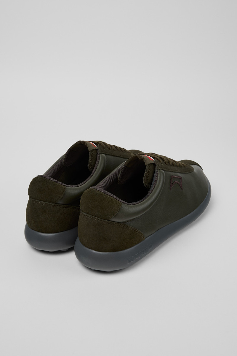 CAMPERLAB Green Leather and Nubuck Sneakers for Men. outlook