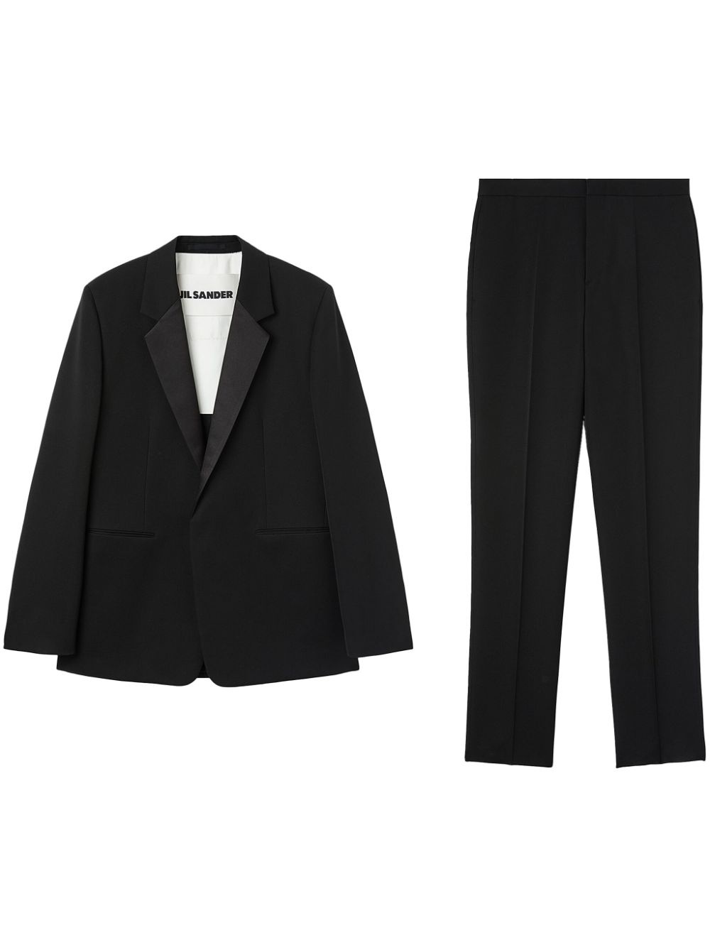 single-breasted wool suit - 1