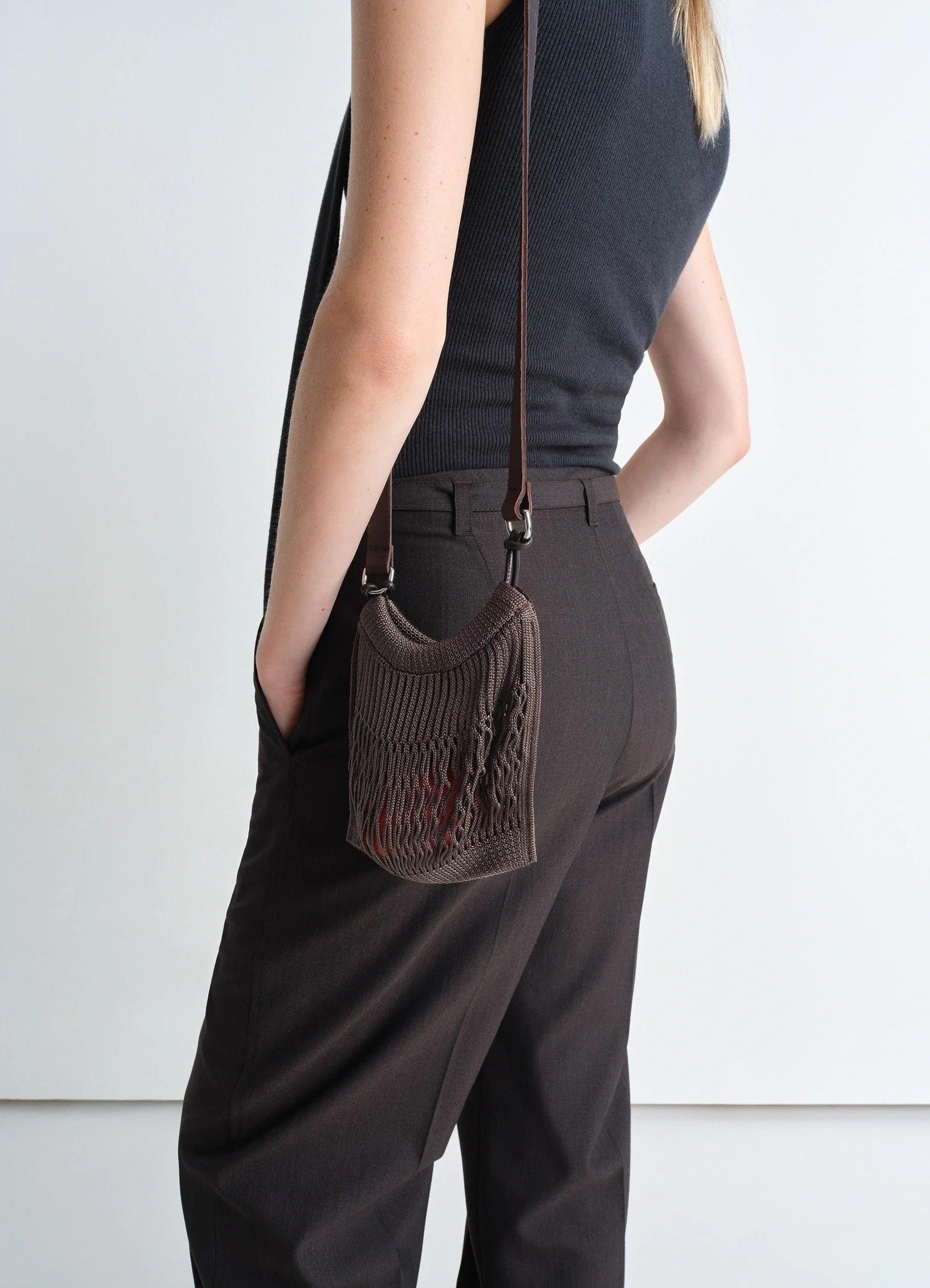 MINI CROSSBODY FILT NET BAG - 2