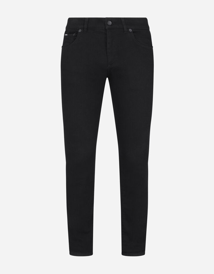 Black skinny stretch jeans with DG logo - 3