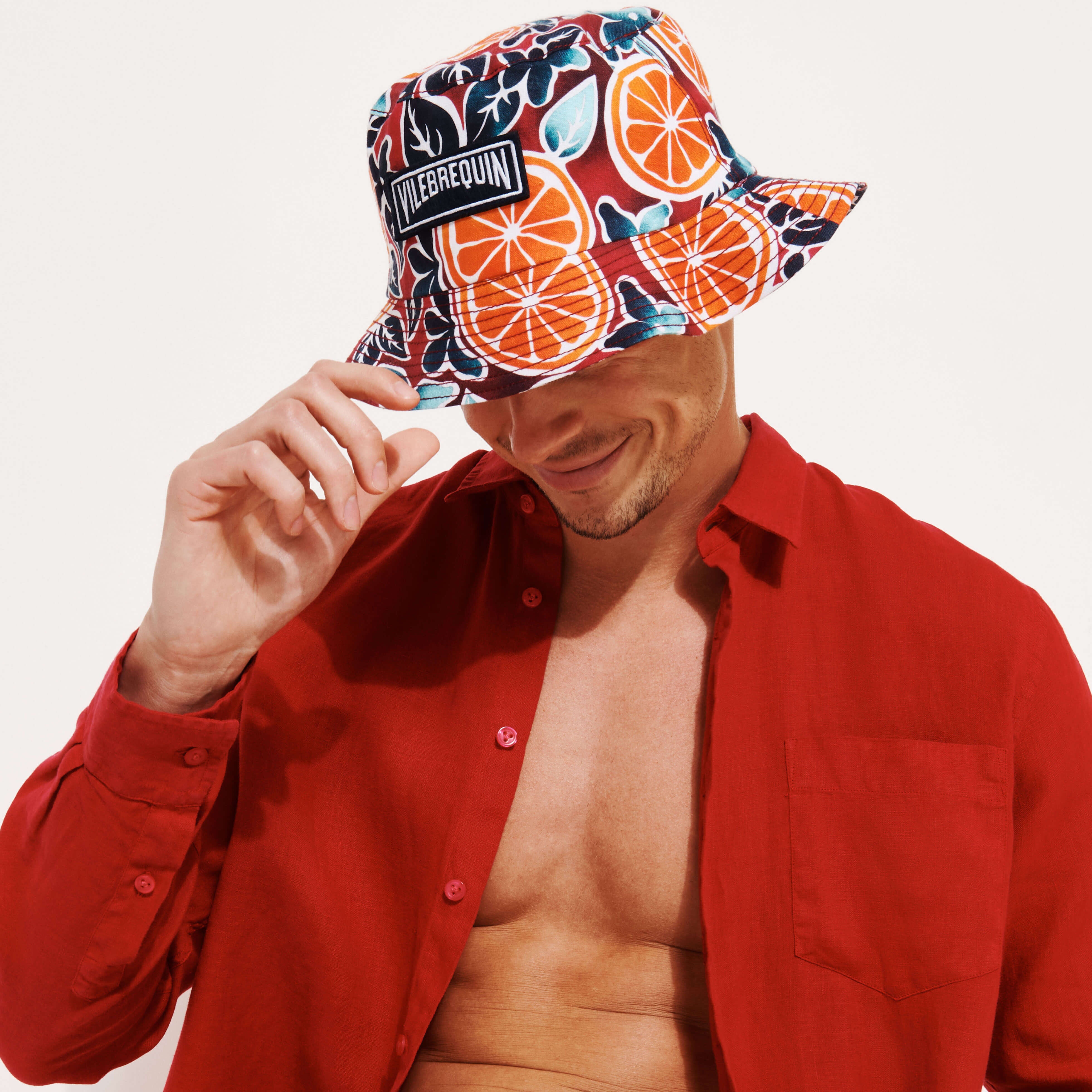Unisex Linen Printed Hat Presse Citron - 3