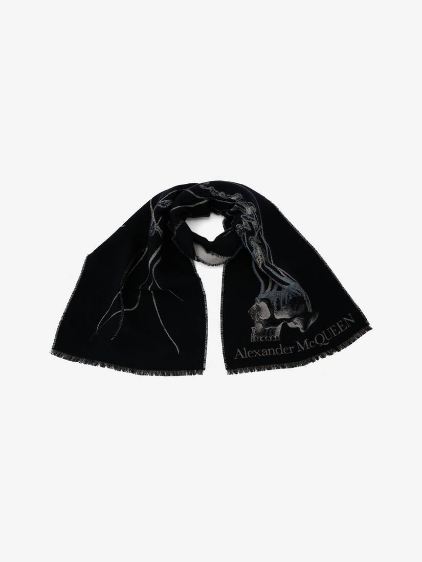 Jellyfish Skull Scarf in Midnight Blue - 3