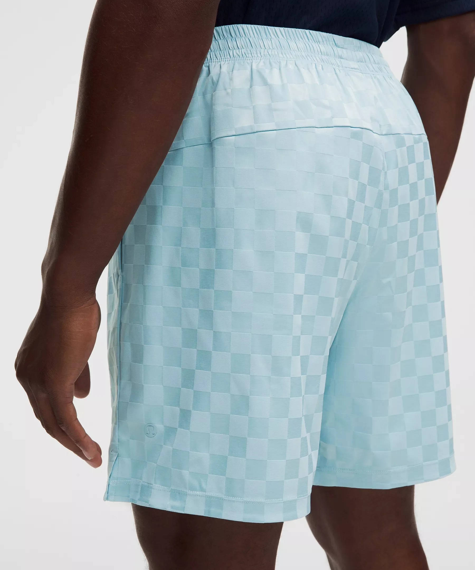 Checkerboard Satin Linerless Gym Short 7" - 1