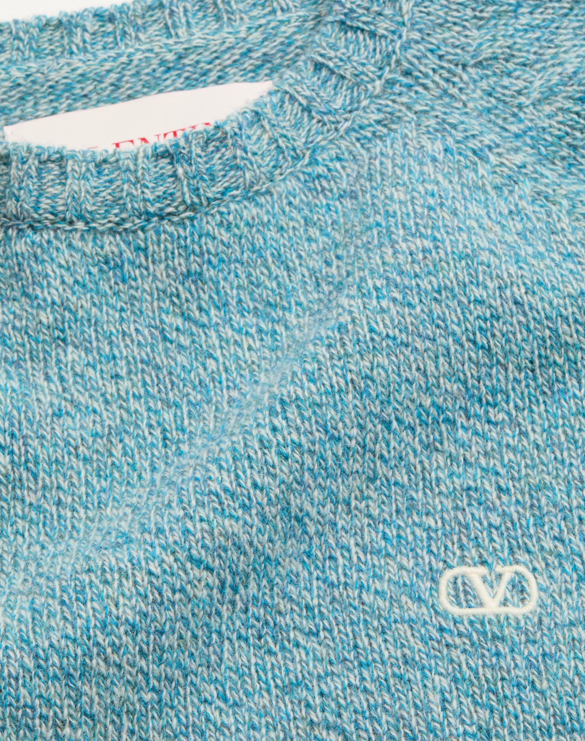 CREWNECK WOOL SWEATER WITH VLOGO EMBROIDERY - 9