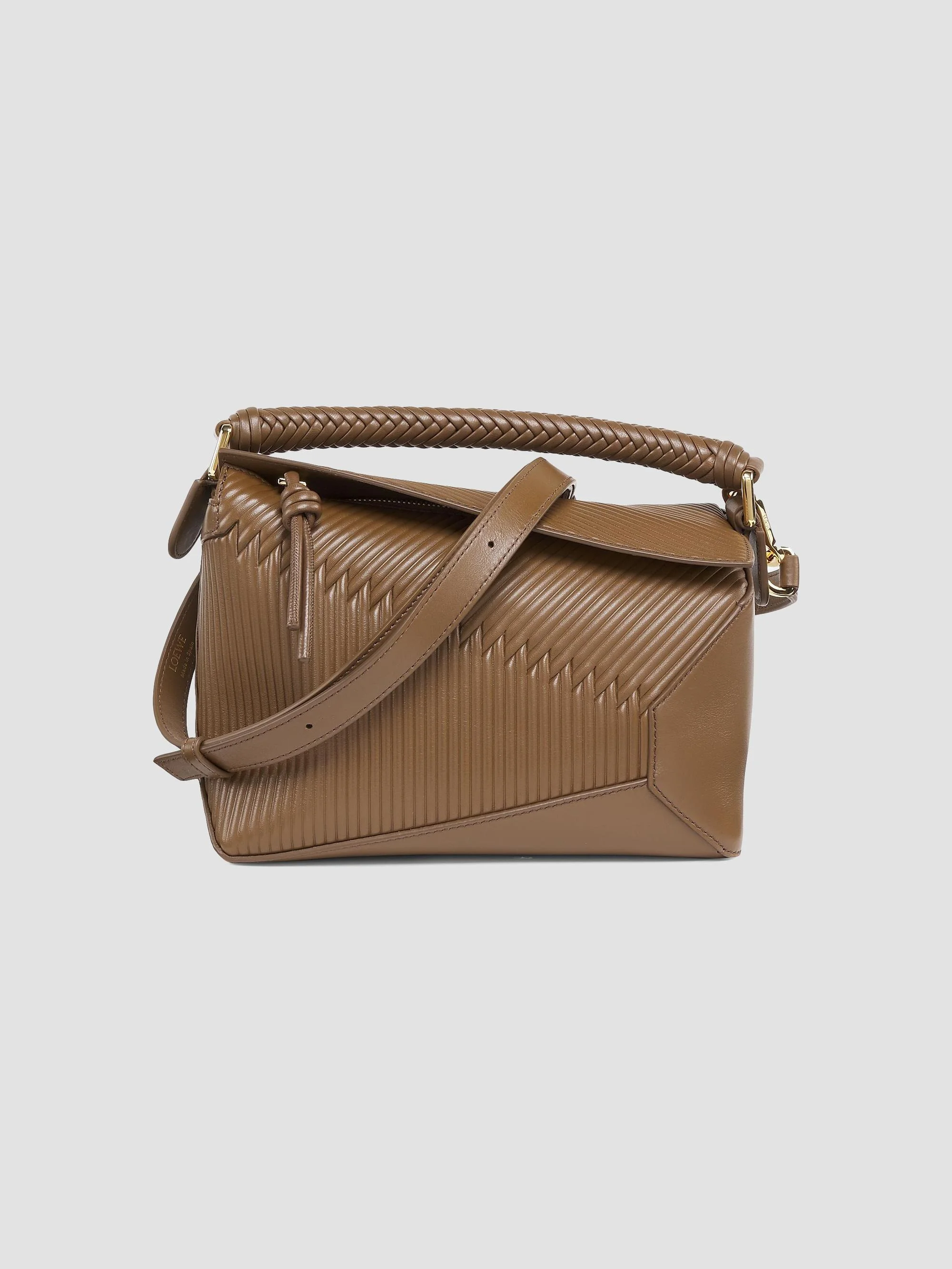 Women's Small Puzzle Edge Diamond Shoulder Bag - Tundra - 1