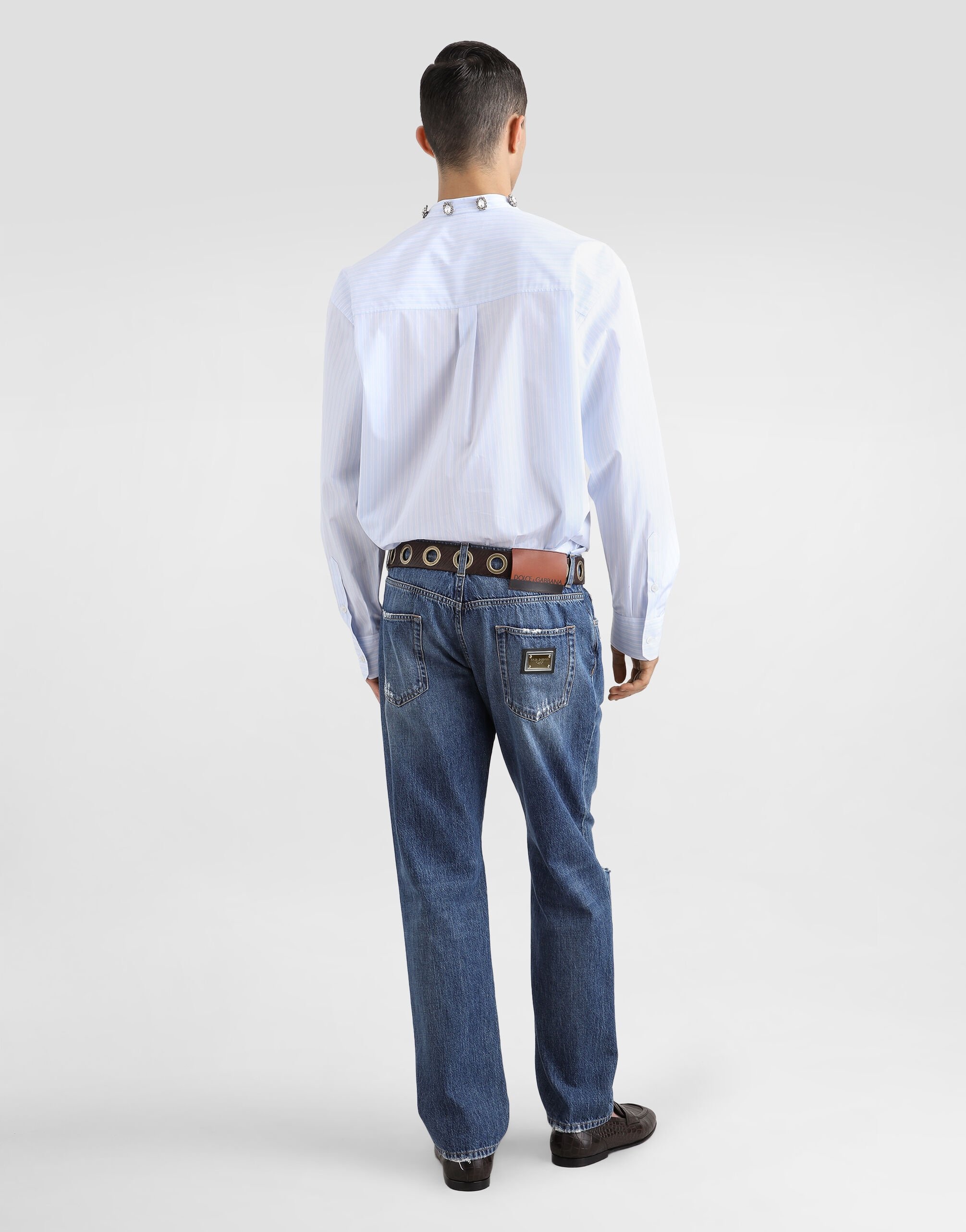 Classic cotton jeans with tag - 3