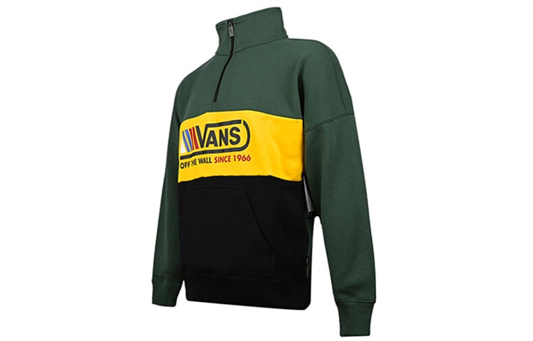 Vans Stitching Pullover Sweater Men Green VN0A4UROEEI - 2