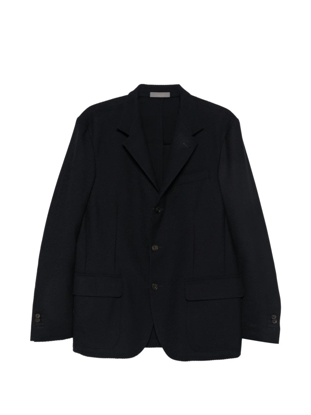 textured single-breasted blazer - 1
