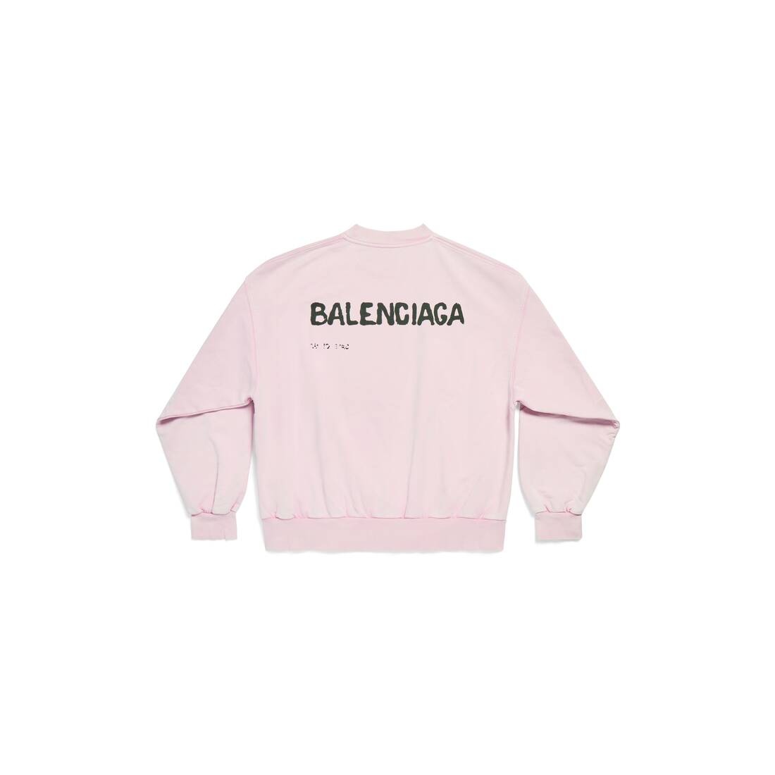 Hand Drawn Balenciaga Sweatshirt Regular Fit in Pink - 2