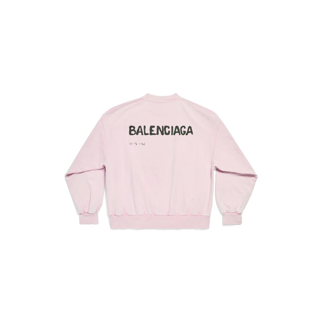 Hand Drawn Balenciaga Sweatshirt Regular Fit in Pink - 2