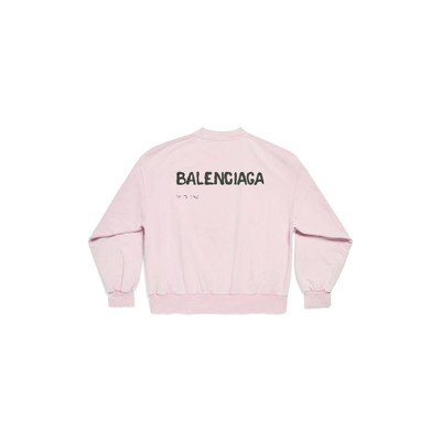 BALENCIAGA Hand Drawn Balenciaga Sweatshirt Regular Fit in Pink outlook