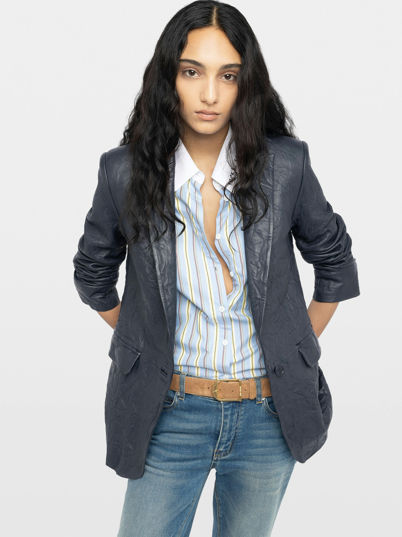 Zadig & Voltaire Valse Leather Blazer outlook