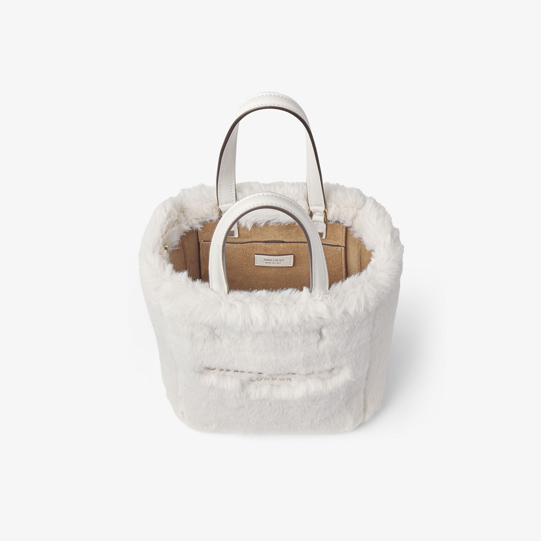 Lenny North-South S
Latte Faux Fur Tote Bag - 4